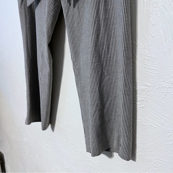 Banana Republic Mini Stripe Belted  Tapered Leg Trouser Pants SZ 10 - Picture 4 of 7